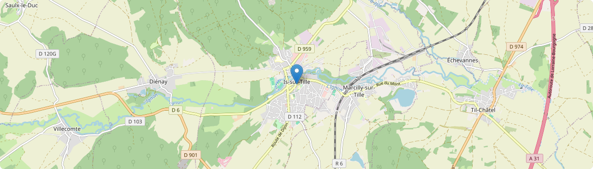 Is-sur-Tille - Carte