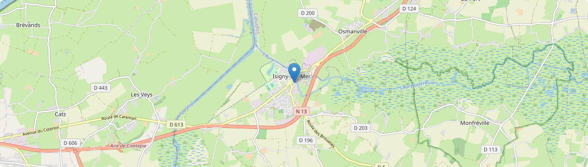 Isigny-sur-Mer - Carte