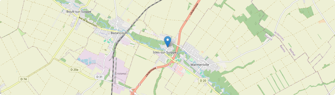 Isles-sur-Suippe - Carte