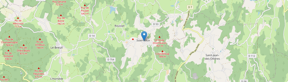 Isserteaux - Carte