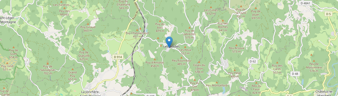 Jabreilles-les-Bordes - Carte