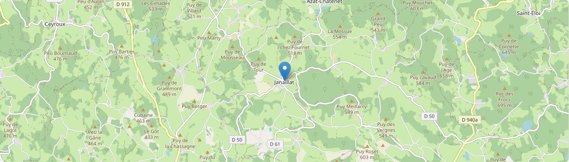 Janaillat - Carte