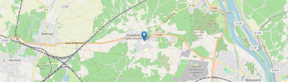 Jonquières-Saint-Vincent - Carte