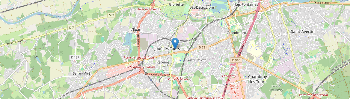 Joué-lès-Tours - Carte
