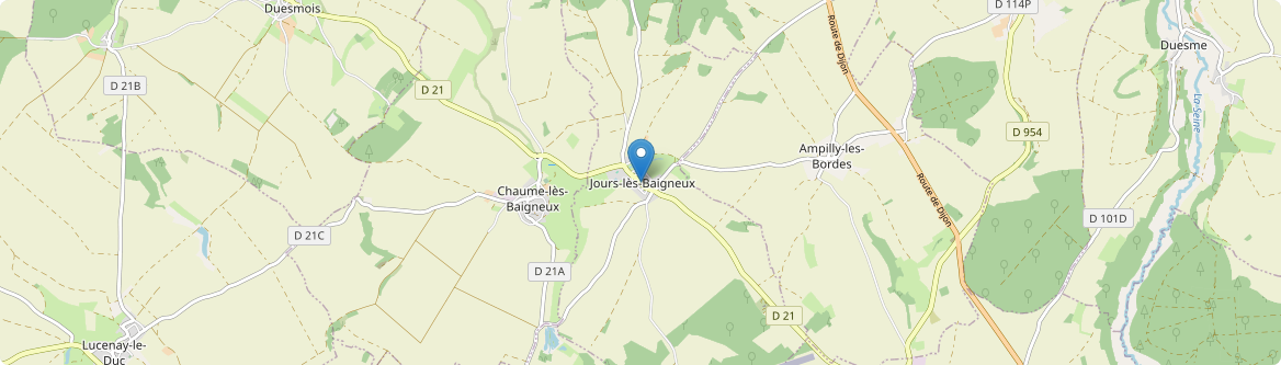 Jours-lès-Baigneux - Carte