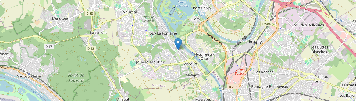 Jouy-le-Moutier - Carte