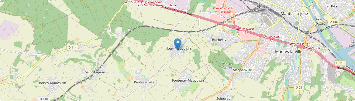 Jouy-Mauvoisin - Carte
