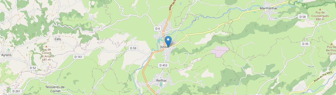 Jussac - Carte