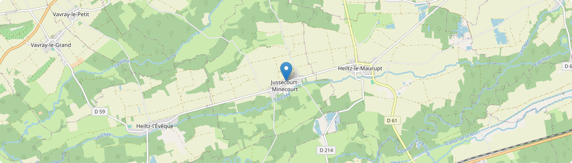 Jussecourt-Minecourt - Carte