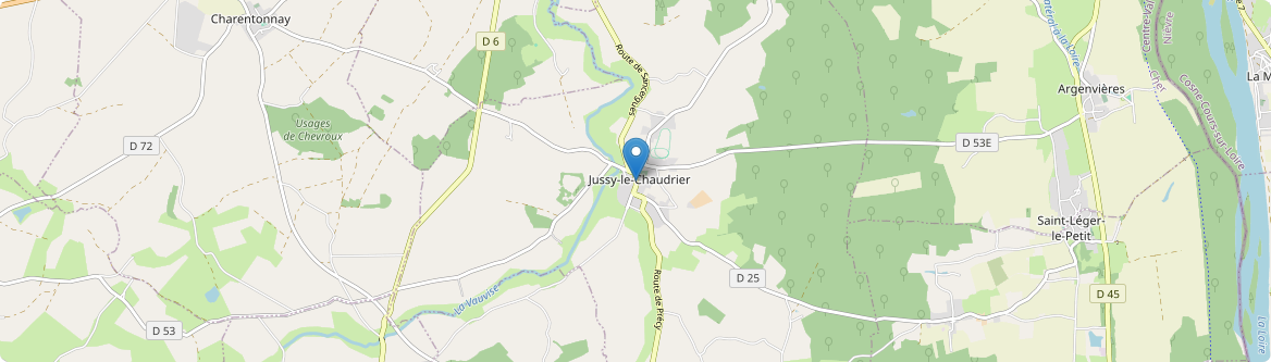 Jussy-le-Chaudrier - Carte