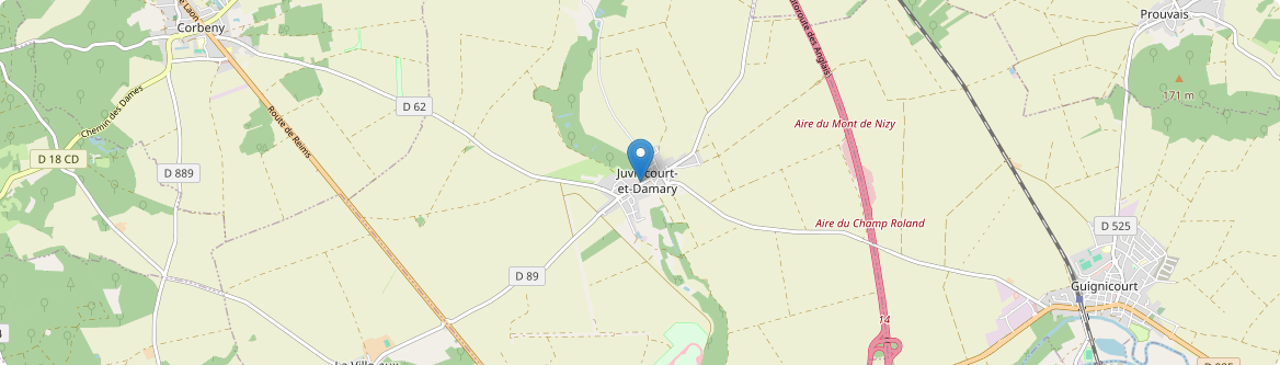 Juvincourt-et-Damary - Carte