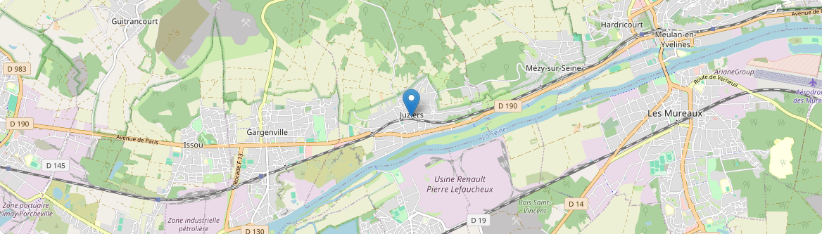 Juziers - Carte