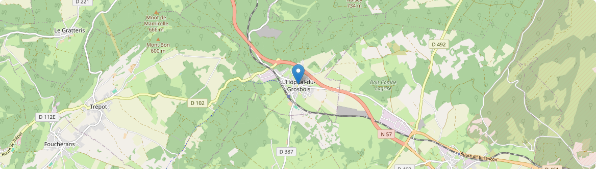 Hôpital-du-Grosbois - Carte