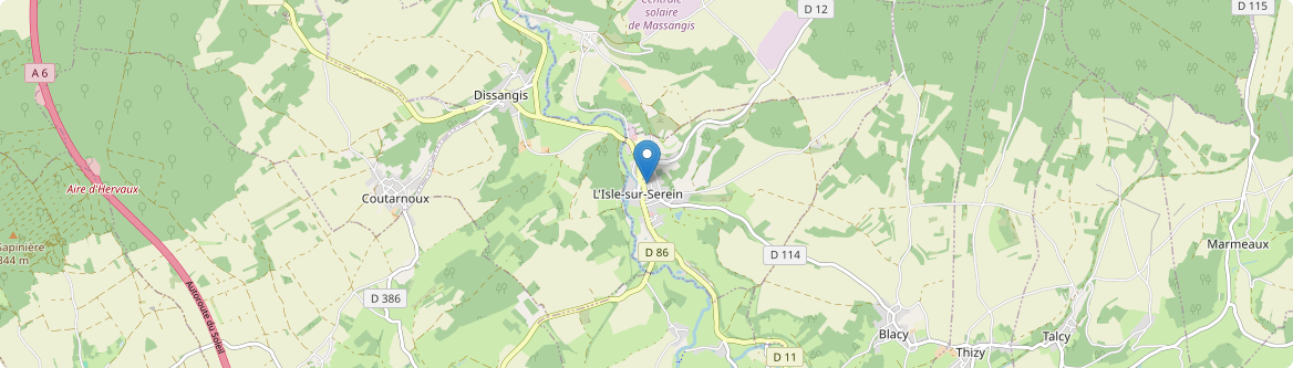 Isle-sur-Serein - Carte