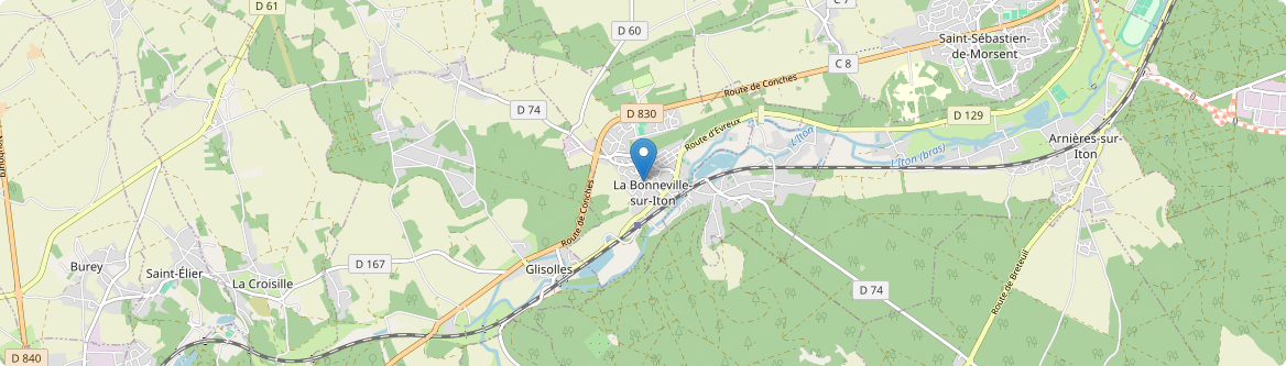Bonneville-sur-Iton - Carte
