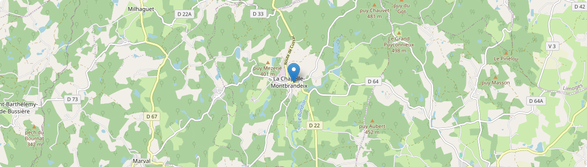 Chapelle-Montbrandeix - Carte