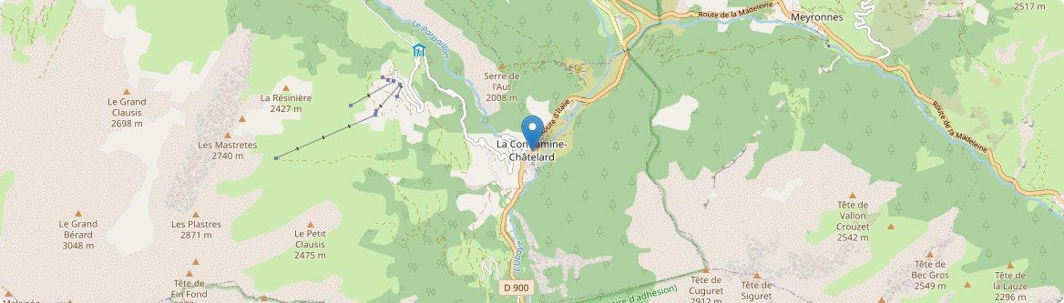 Condamine-Châtelard - Carte