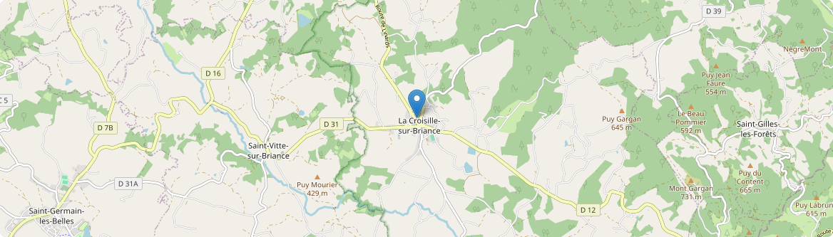 Croisille-sur-Briance - Carte