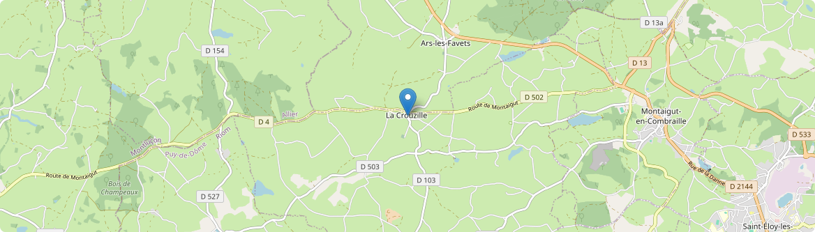 Crouzille - Carte