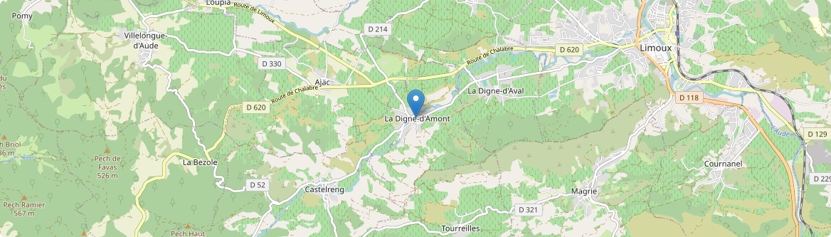 Digne-d'Amont - Carte