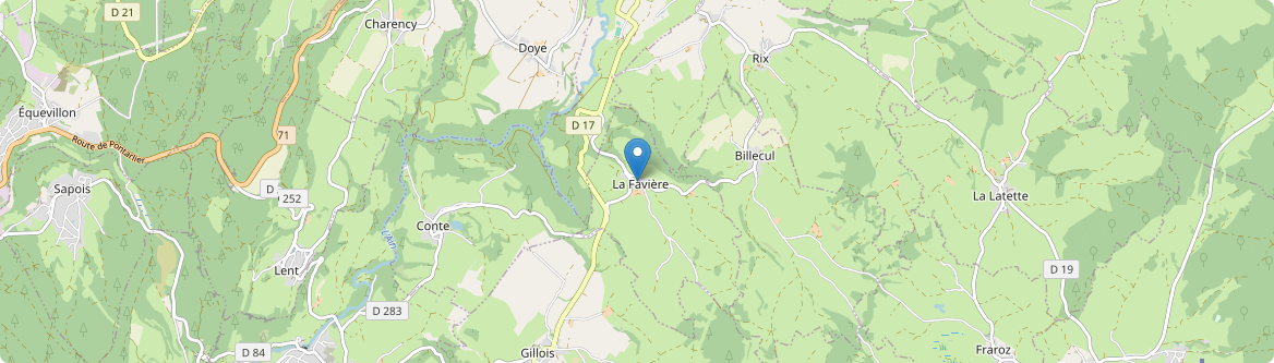 Favière - Carte