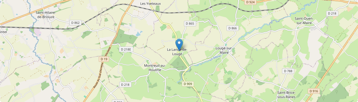 Lande-de-Lougé - Carte