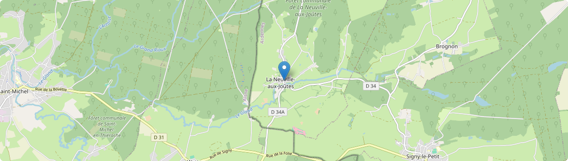 Neuville-aux-Joûtes - Carte