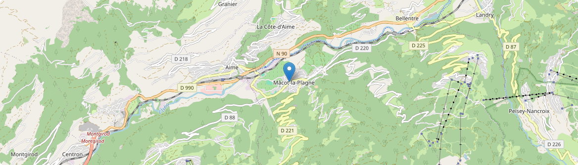 Plagne Tarentaise - Carte