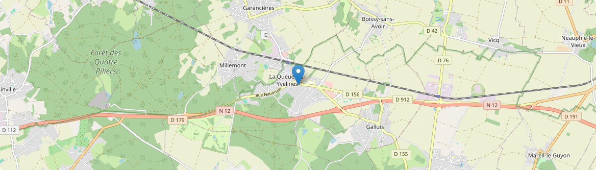 Queue-les-Yvelines - Carte