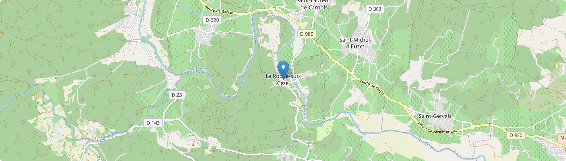Roque-sur-Cèze - Carte