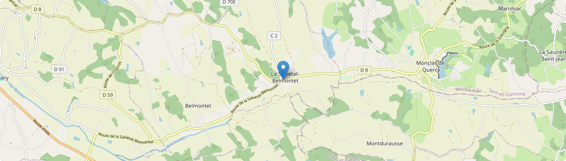 Salvetat-Belmontet - Carte