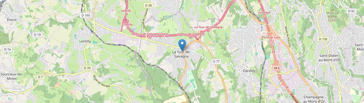 Tour-de-Salvagny - Carte