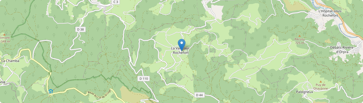 Valla-sur-Rochefort - Carte