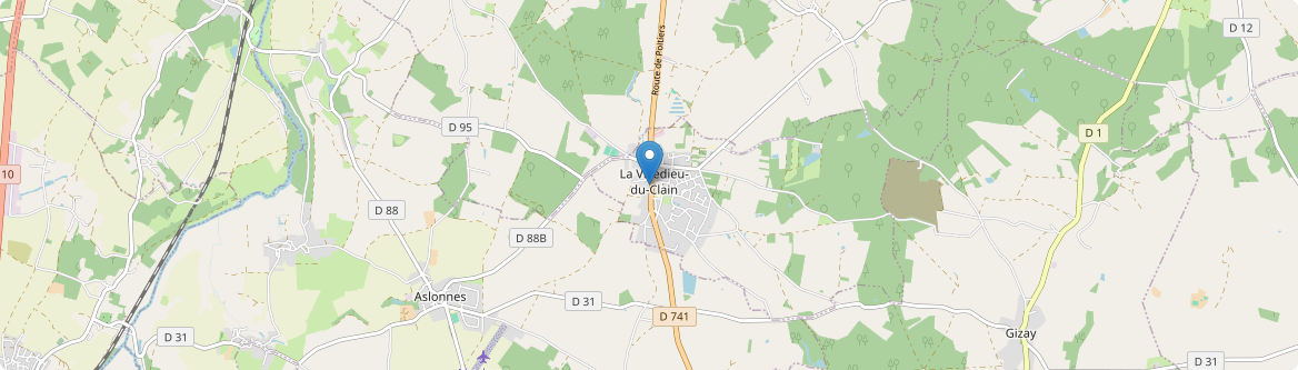 Villedieu-du-Clain - Carte