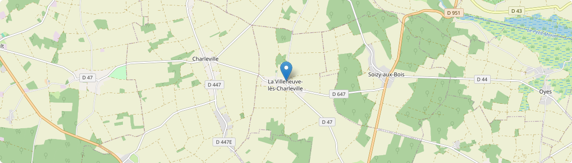 Villeneuve-lès-Charleville - Carte