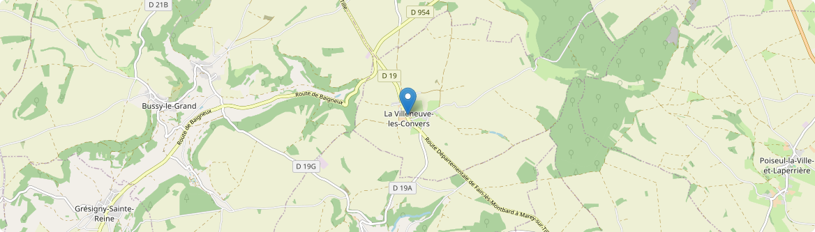 Villeneuve-les-Convers - Carte