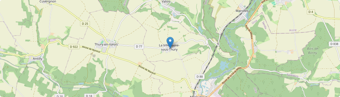 Villeneuve-sous-Thury - Carte