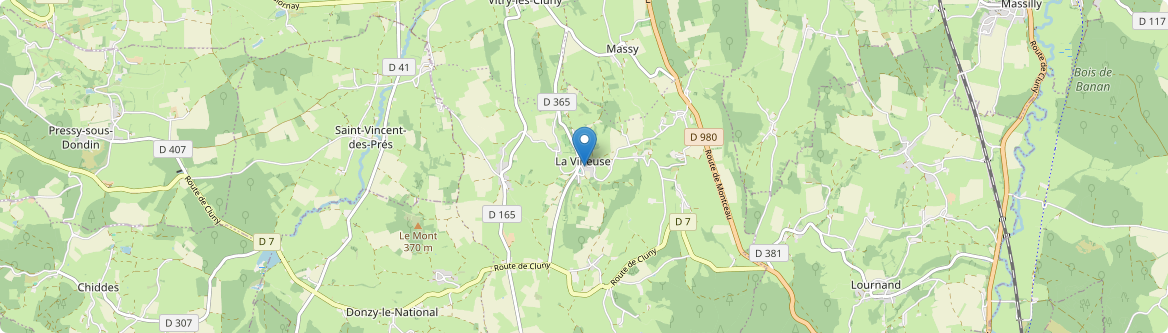 Vineuse sur Fregande - Carte