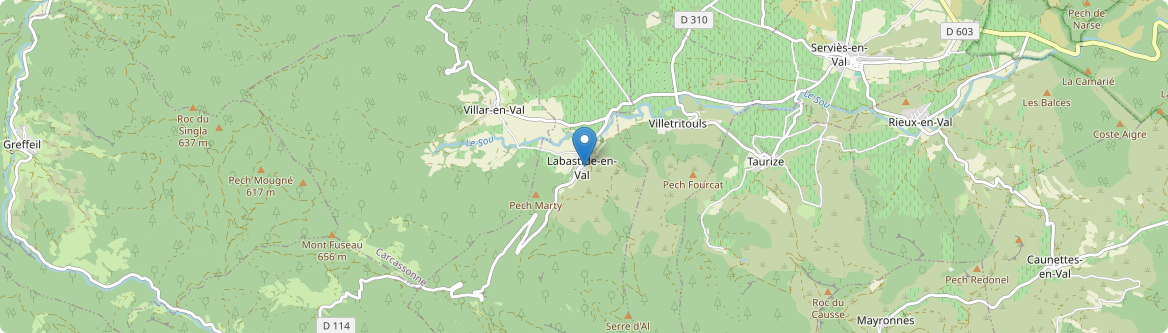 Labastide-en-Val - Carte