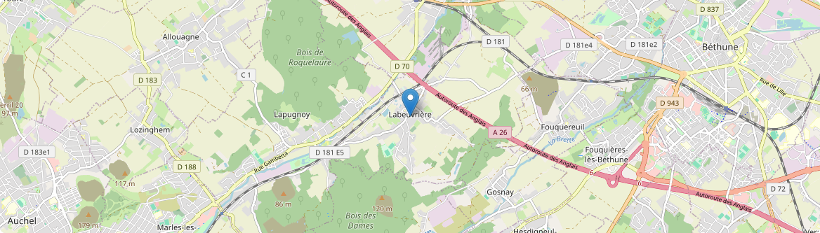 Labeuvrière - Carte