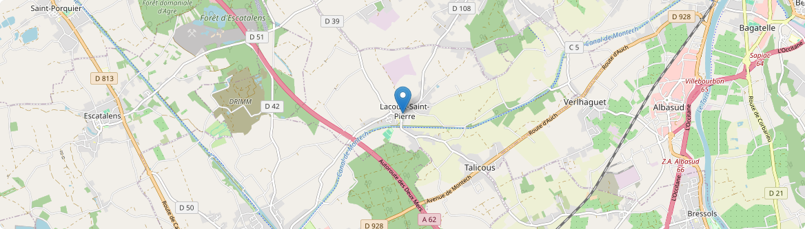 Lacourt-Saint-Pierre - Carte