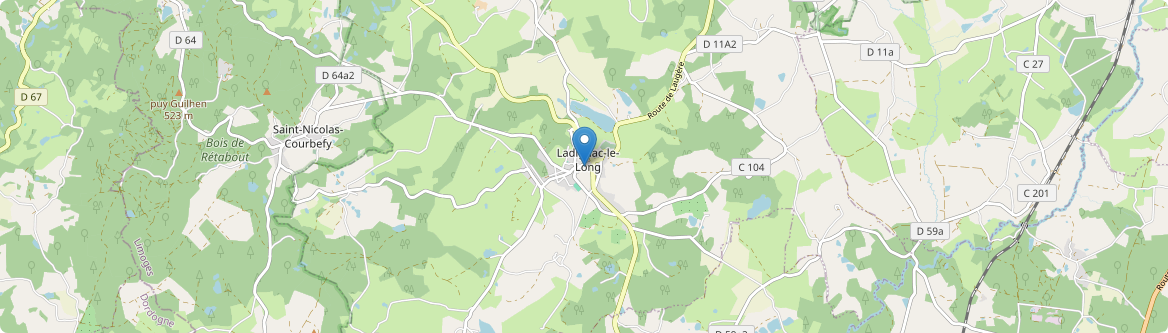 Ladignac-le-Long - Carte