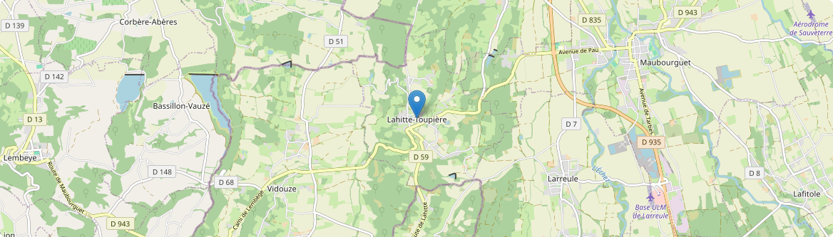 Lahitte-Toupière - Carte