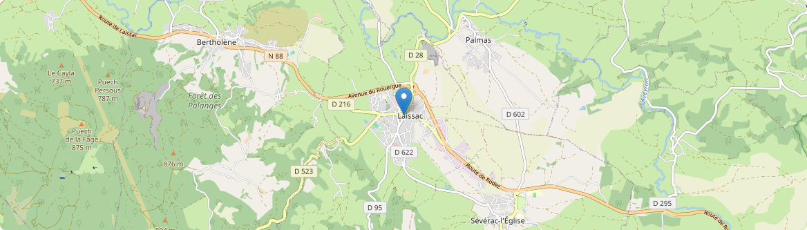 Laissac-Sévérac l'Église - Carte