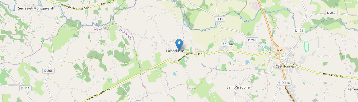 Lalandusse - Carte