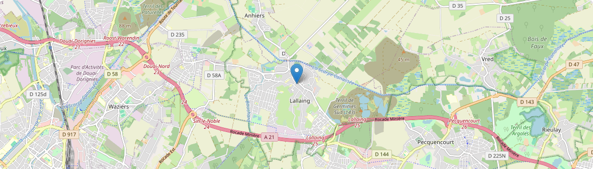 Lallaing - Carte