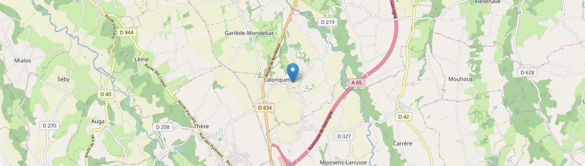 Lalonquette - Carte