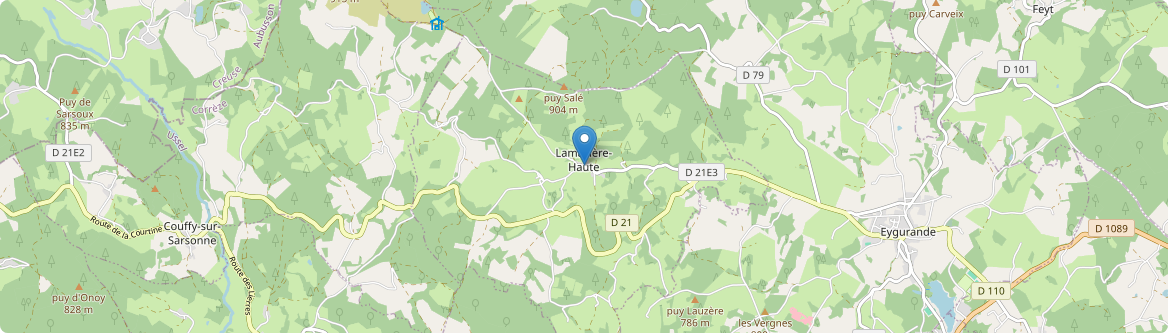 Lamazière-Haute - Carte
