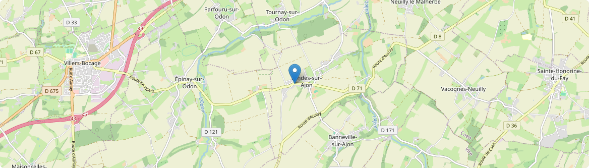 Landes-sur-Ajon - Carte
