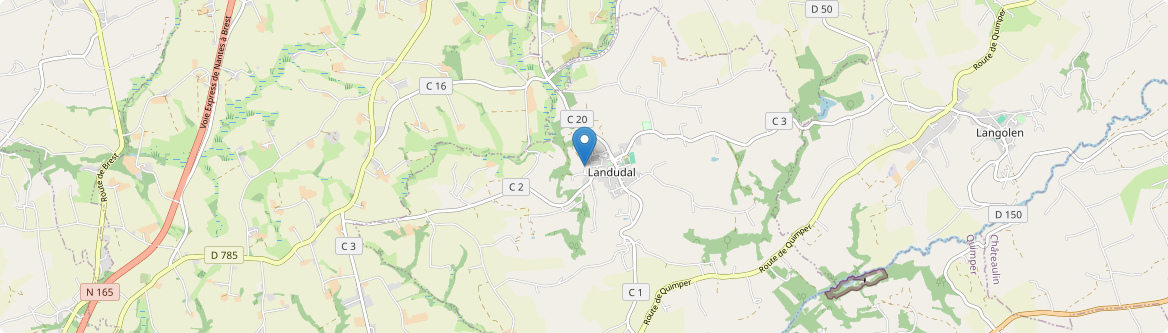 Landudal - Carte